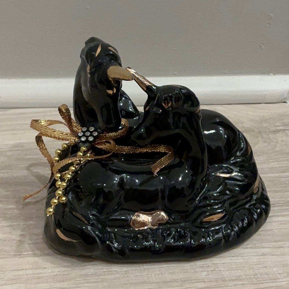 NWT, sitting black and gold unicorn